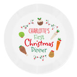 Personalised First Christmas Dinner Plastic Plate