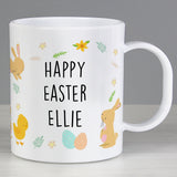 Personalised Easter Bunny & Chick Plastic Mug