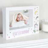 Personalised Unicorn New Baby Box Frame