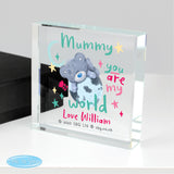 Personalised You Are My World Me To You Large Crystal Token