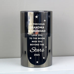 Personalised Miss You Beyond The Stars Black LED Candle