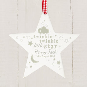 Personalised Twinkle Twinkle Star Decoration 