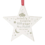 Personalised Twinkle Twinkle Star Hanging Decoration