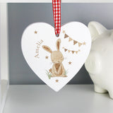 Personalised Hanging Heart with Bunny 3
