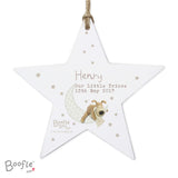 Personalised Boofle Wooden Star Decoration New Baby 2