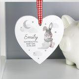 Personalised New Baby Hanging Heart Decoration 1