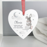 Personalised New Baby Bunny Hanging Heart Main Image