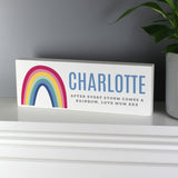 Personalised Rainbow Wooden Block Sign