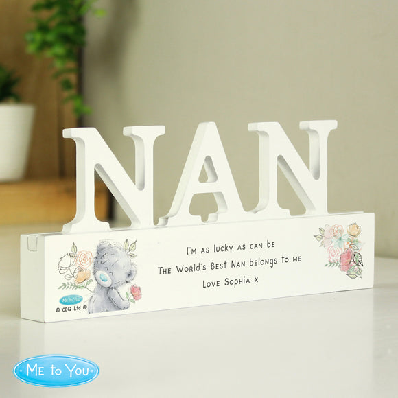 Personalised Me To You Wooden Nan Ornament