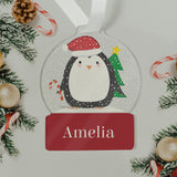 Personalised Penguin Acrylic Snowglobe Decoration