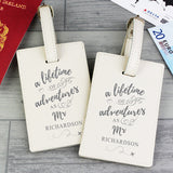 Personalised Lifetime of Adventures Mr & Mr Luggage Tags