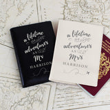 Personalised Lifetime of Adventures Couples Passport Holders