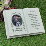 Personalised Botanical Memorial Photo Upload Resin Book