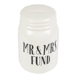 Mr & Mrs Fund Money Box White and Black