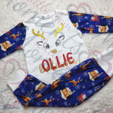 Personalised "Winter Wonderland" Reindeer Pyjamas - Children & Adults Sizes