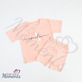 Personalised Name & Initial Cycling Shorts & T-shirt Set. Summer Outfit. Holiday Clothes. Matching Sibling Sets. Matching Mama & Daughter Sets