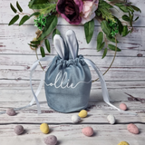 Personalised Plush Velvet Easter Bunny Bags with Ears