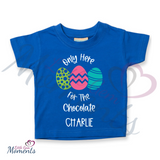 Personalised Children's "Only Here For The Chocolate" Easter T-shirt