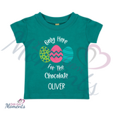 Personalised Children's "Only Here For The Chocolate" Easter T-shirt