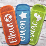 Personalised Ice Pole Holder. Kids Ice Pop Holder. Ice Lolly Holder for Children. Ice Lolly Cover. Popsicle Sleeve. Kids Summer Party Favour