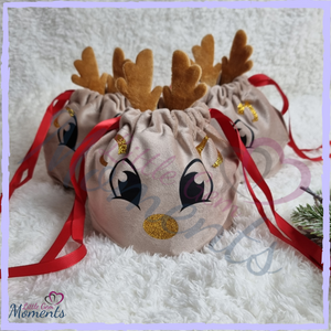 Personalised Christmas Reindeer Gift Bag