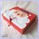 Personalised Red Santa Christmas Gift Box with Name