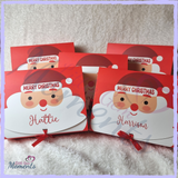 Personalised Red Santa Christmas Gift Box with Name