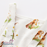 Personalised Printed "The Hare & The Dandelion" Dungaree Romper