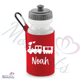 Personalised Train Water Bottle and Holder