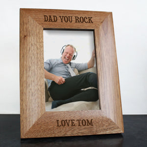 Dad You Rock Engraved Photo Frame