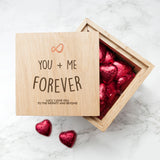 Personalised Infinite Love Oak Photo Cube