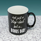 Bonus Dad Black Matte Mug