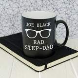 Rad Step Dad Black Matte Mug