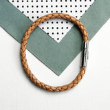 Personalised Men's Leather Capsule Bracelet