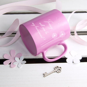 Pink Matte Will You Be My Bridesmaid Personalised Mug
