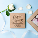 Personalised All About You Oak Photo Cube