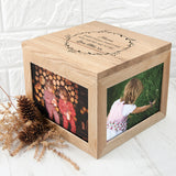 Personalised Thank You Mum Oak Photo Cube
