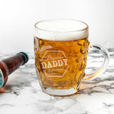 Personalised Premium Dimpled Beer Glass