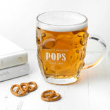 Personalised Father's Day Dimpled Beer Glass