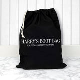 Personalised Boot Bag - Black/Cream/Navy