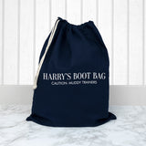 Personalised Boot Bag - Black/Cream/Navy