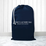 Personalised Large Navy Laundry Bag