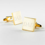 Gifts for Him Personalised Gold Plated Cufflinks