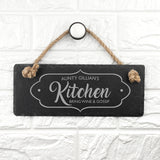 Personalised Our Kitchen Slate Hanging Sign