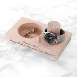 Personalised Oak Wood Watch Stand