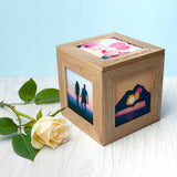 30 Days of Kisses Oak Photo Cube