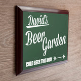 Personalised Beer This Way! Garden Plaque