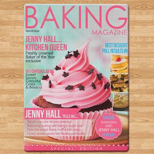 Personalised Baking Magazine Glass Chopping Board