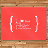 Personalised Definition Glass Chopping Board