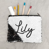 Personalised Kids Hidden Message Sequin Pencil Case - Black